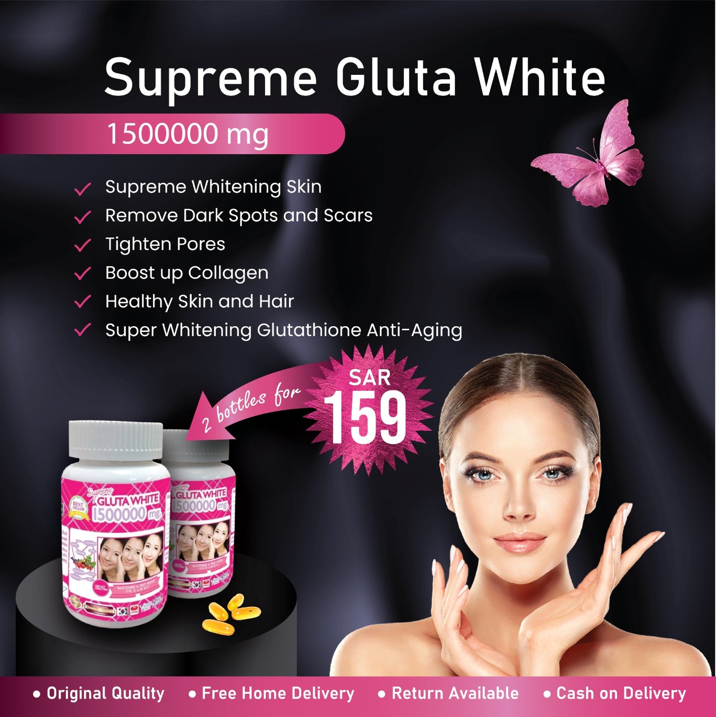 Supreme Gluta White – Advanced Skin Brightening & Whitening Formula ✨🌸