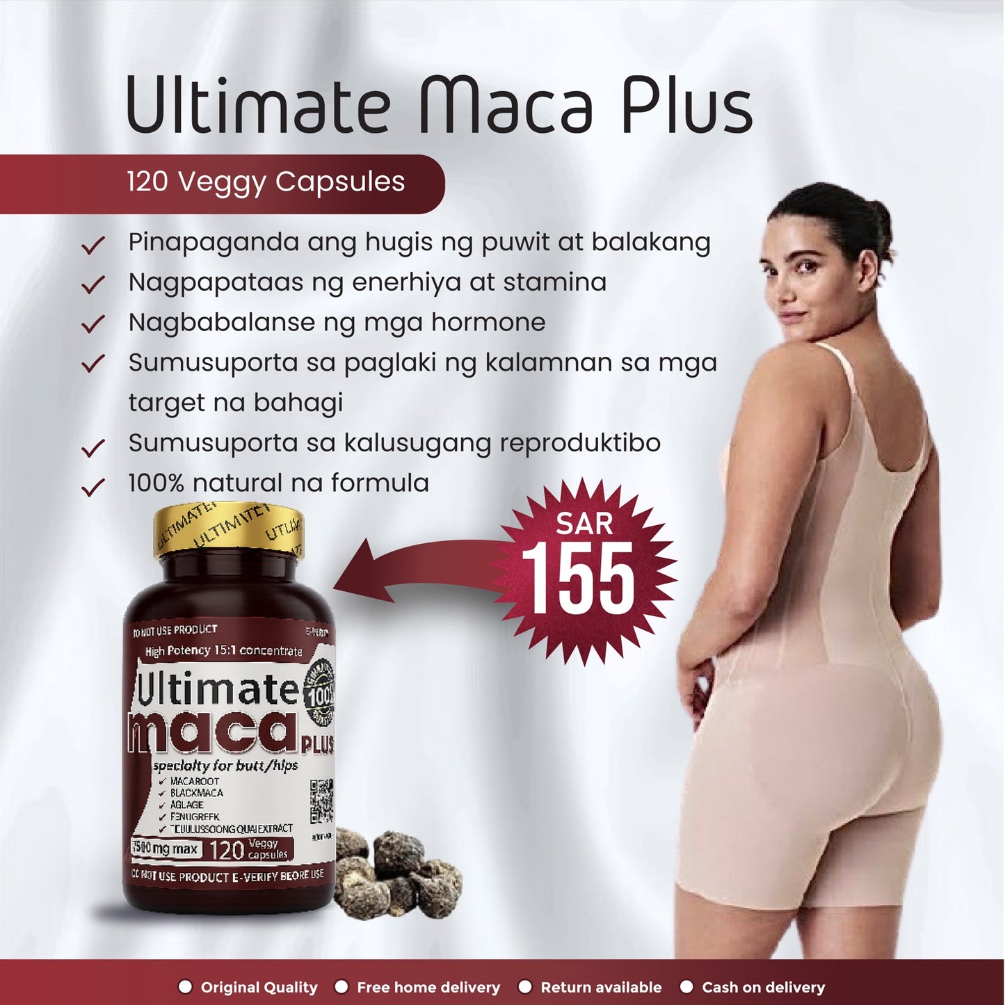 🌿 Maca Root Capsules – Natural Energy & Vitality Support