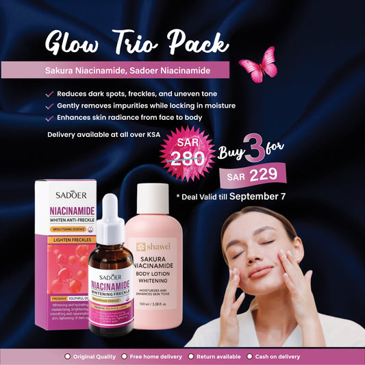 🌸 Glow Trio Pack – Radiance, Hydration & Youthful Skin in One! ✨