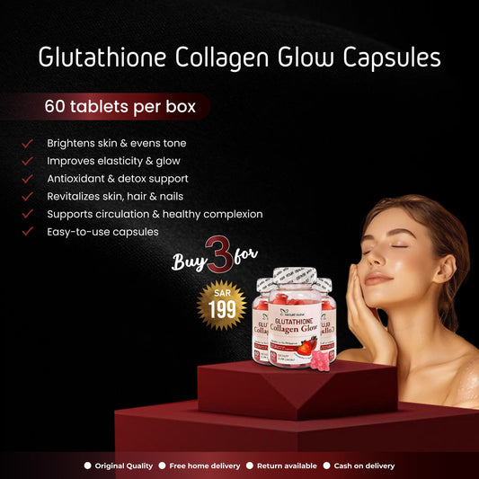 Glutathione Collagen Glow Capsules – Bright, Firm & Radiant Skin ✨💊